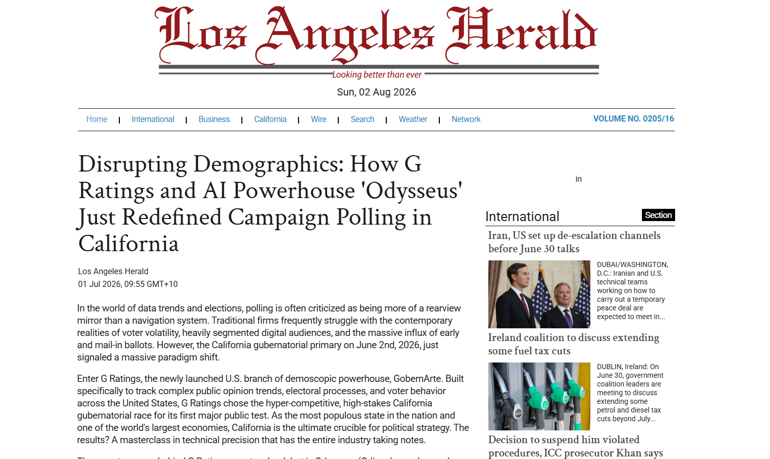Disrupting Demographics How G Ratings And Ai Powerhouse Odysseus Just Redefined Campaign Polling In California